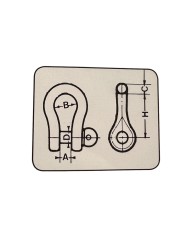 Grillo omega ad alta resistenza tipo gp portata 8.500 kg misura 1 ''