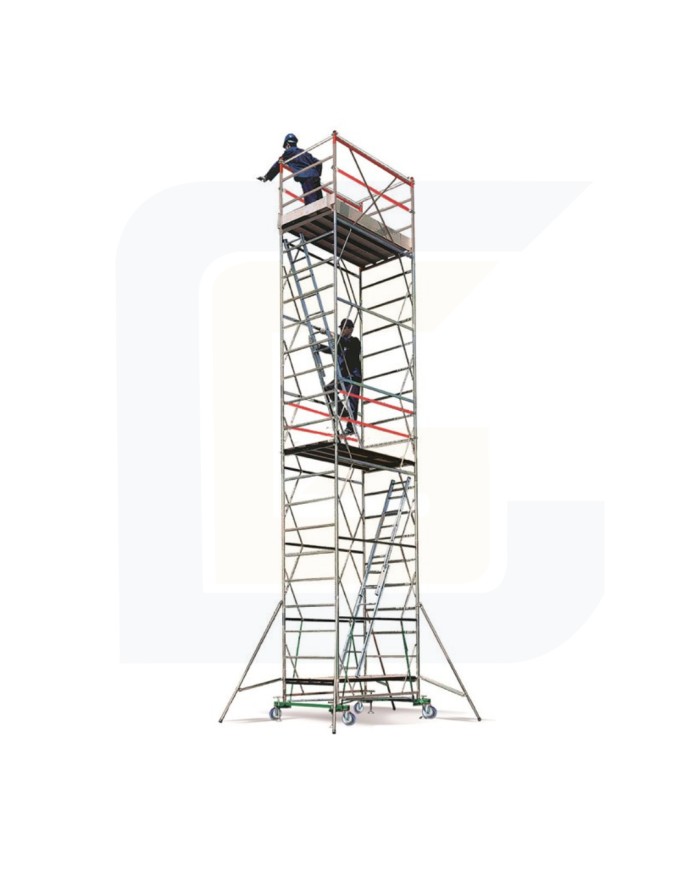 Trabattello professionale in acciaio full optional h piano 3,90h totale 4,90 h lavoro 5,90