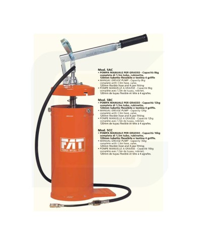 Pompa manuale per grasso completa 8 kg