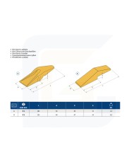Dente a forcella tipo kubota e19
