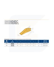 Dente a forcella tipo jcb e25