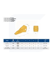 Punta ripper tipo caterpillar