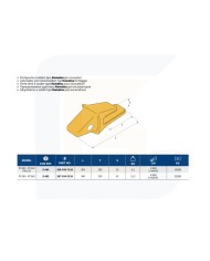Portapunta a saldare tipo komatsu per escavatori e485