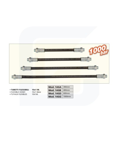 Tubo flessibile lungh. 600 mm (max 1000 bar)