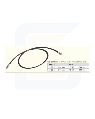 Tubo ricambio per pompe grasso lungh. 3500 mm nudo