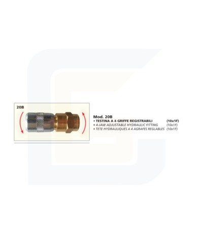 Testina a 4 griffe registrabili