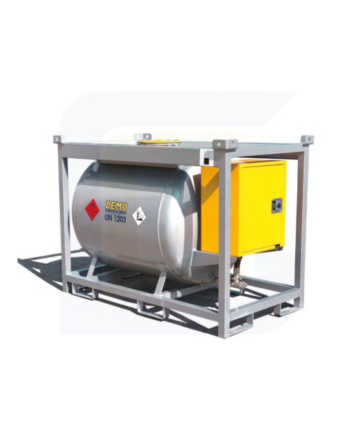 Serbatoio mobiltank pfmt 900 completo di gruppo pompa a batteria 24 v capacità 900 lt 40 lt/min