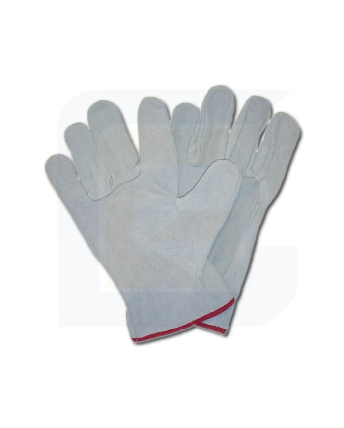 Guanti driver in crosta bovina orlato