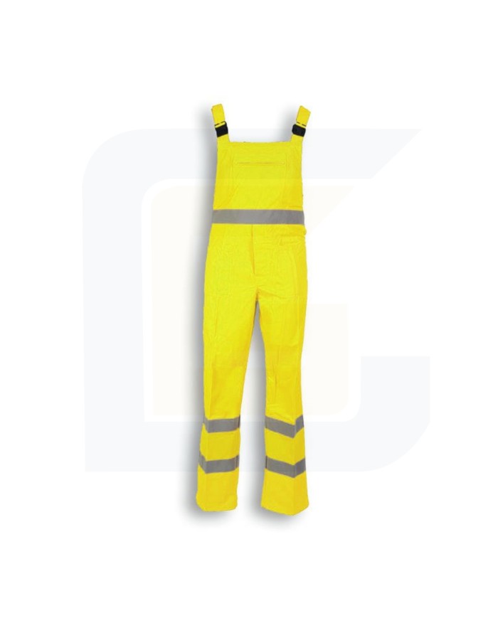 Pantalone c/pettorina giallo ad alta visibilità