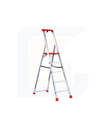 Scala doppia a gradini ribordati ad un tronco di salita 6 gr