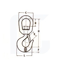 Gancio con snodo gss portata 750 kg