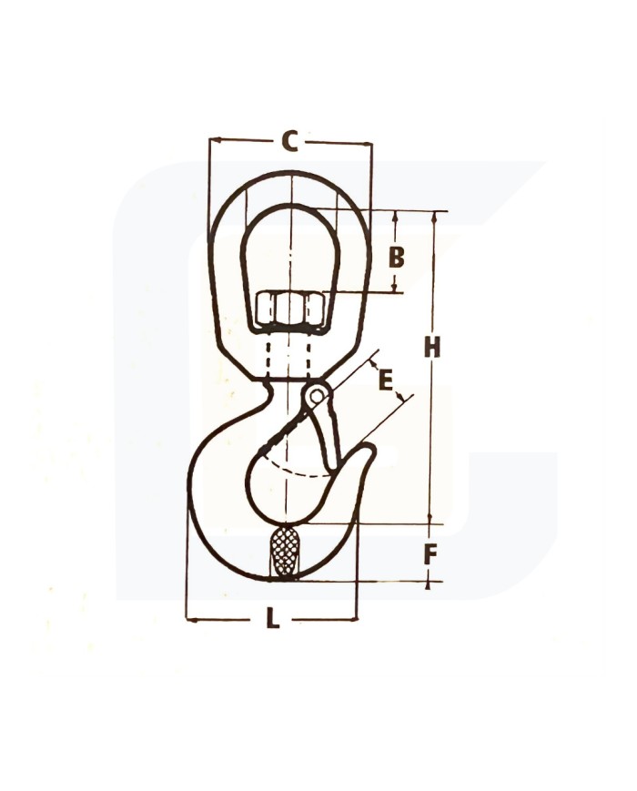 Gancio con snodo gss portata 1000 kg