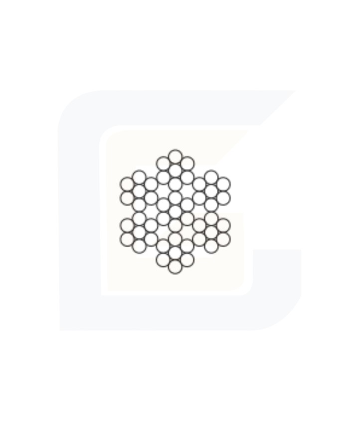 Fune spiroidale acciaio zincato 19 fili ø 10 carico rottura 8240 kgf