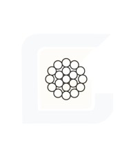 Fune spiroidale acciaio zincato 19 fili ø 9 carico rottura 6680 kgf