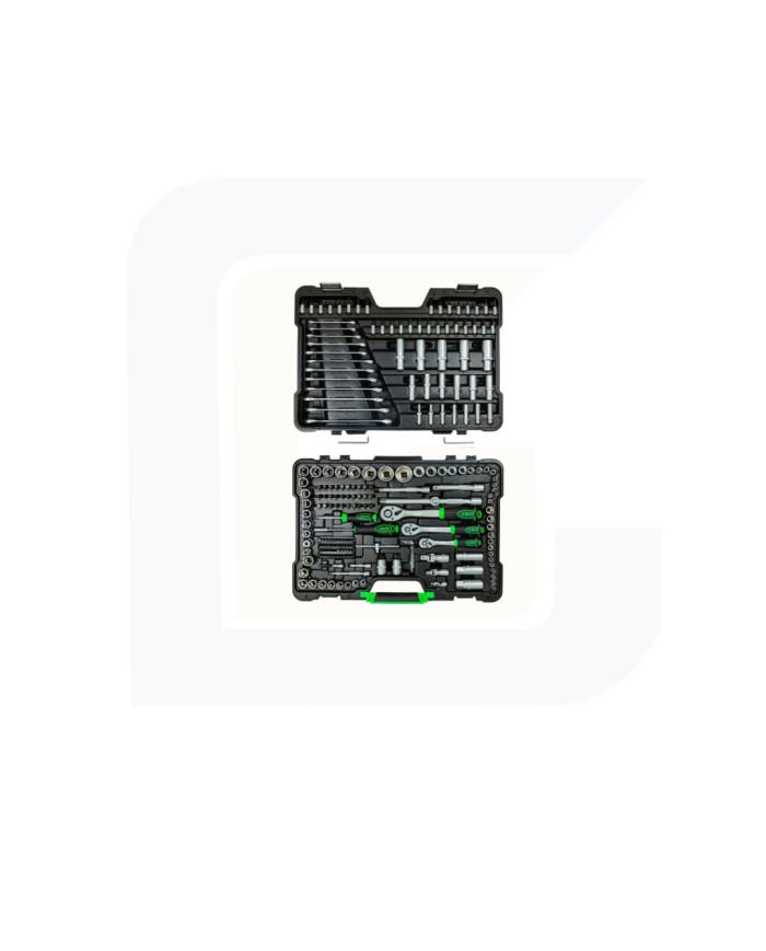 Valigetta portautensili 216 pezzi bussole esagonali finitura satinata