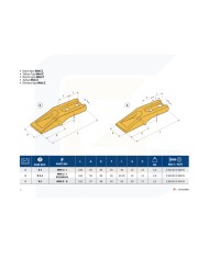 Dente angolare destro tipo case-new holland e29r
