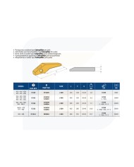 Portapunta a saldare tipo caterpillar per pale e311