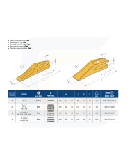 Portapunta a saldare tipo caterpillar per escavatori e327