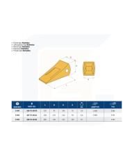 Perno per punta ripper tipo komatsu e493