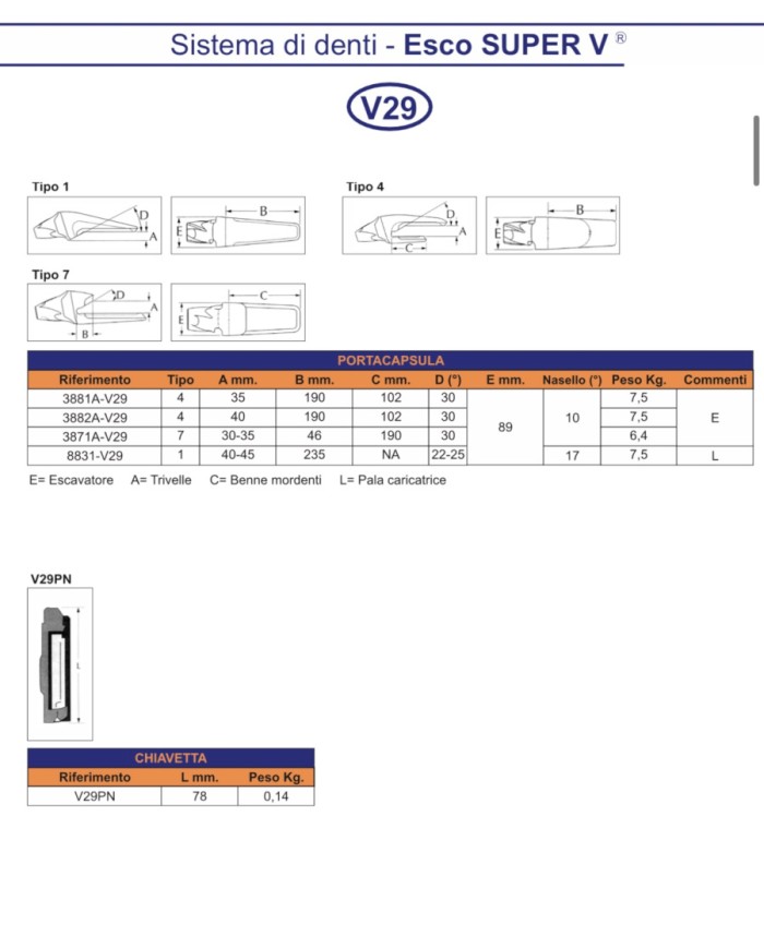 Chiavetta v29pn