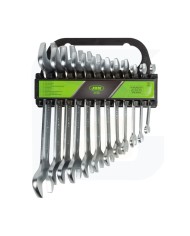 Set di 12 chiavi combinate a cricchetto snodate