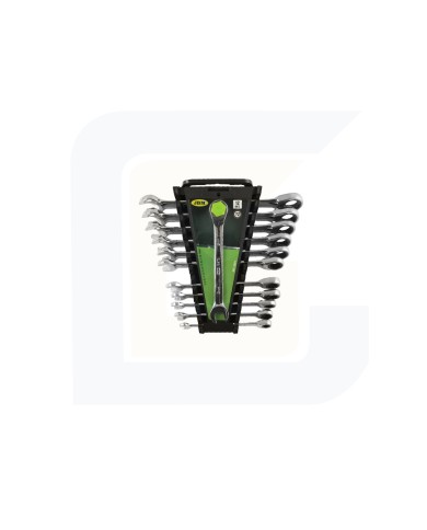 Set di 12 chiavi combinate a cricchetto