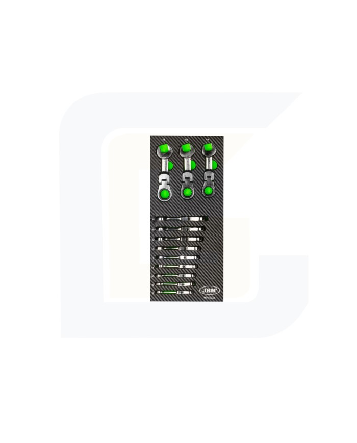 Modulo eva con 12 chiavi mini combinate articolate con cricchetto