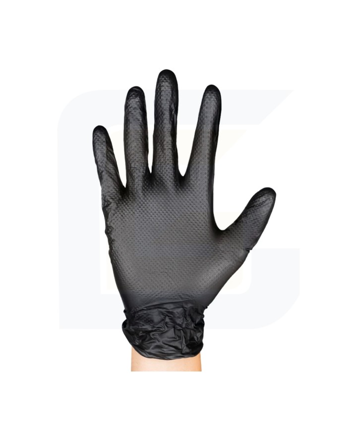 Scatola da 100 pz guanti nitrile t:l 7,0 mil (100 unità) diamantati