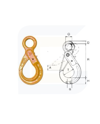 Ganci di sicurezza ad occhio tipo sl portata 2000 kg