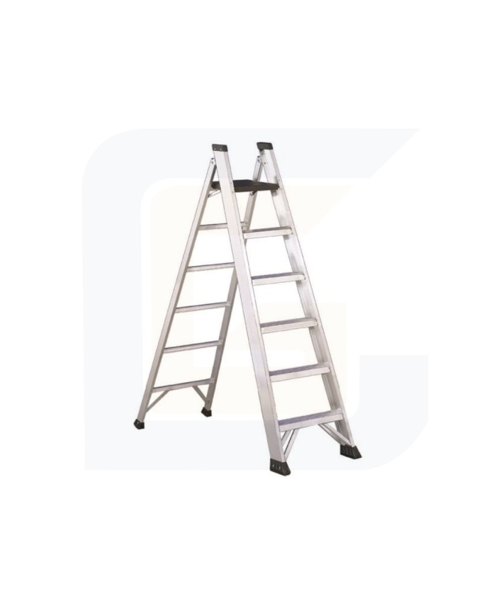 Scala a doppia salita con gradini 1,17 mt