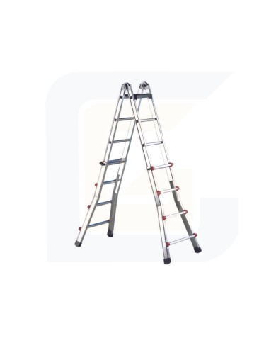 scala multiposizione a sfilo telescopico con base allargata 11+11r gr