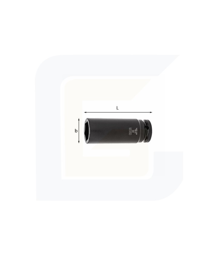 Chiave a bussola a macchina lunghe con bocca esagonale 235 1/2 mm 22