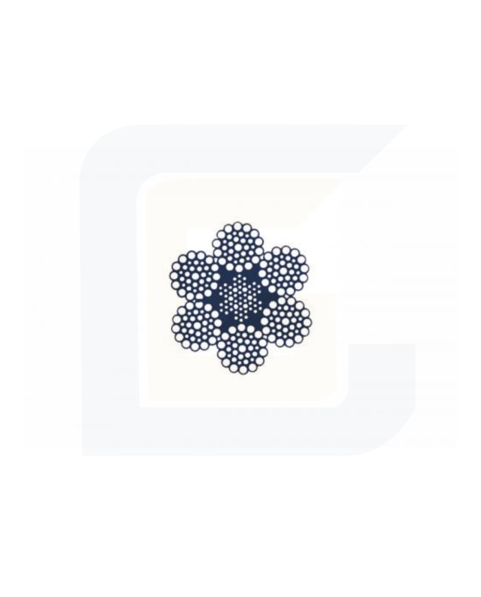 Fune anima metallica tipo 216 fili  ø 15 alta resistenza c.r 19400 kgf