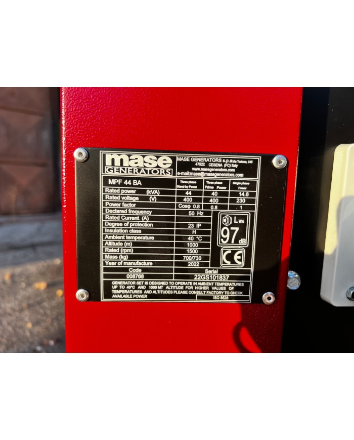 Gruppo elettrogeno mpf 44 ba mase - disponibile su ordinazione -