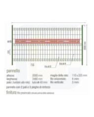 Rete di recinzione prezincata 1150x2040 - disponibile su ordinazione -