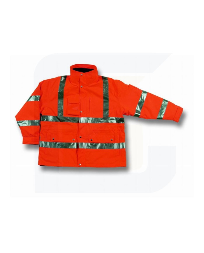 Giacca invernale impermeabile in nylon/pvc con cappucciointerno trapuntato