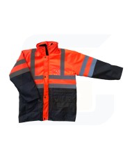 Giacca invernale impermeabile in nylon/pvc con cappucciointerno trapuntato