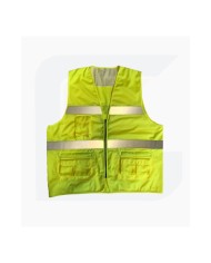 Gilet arancio ad alta visibilità 100% poliestere