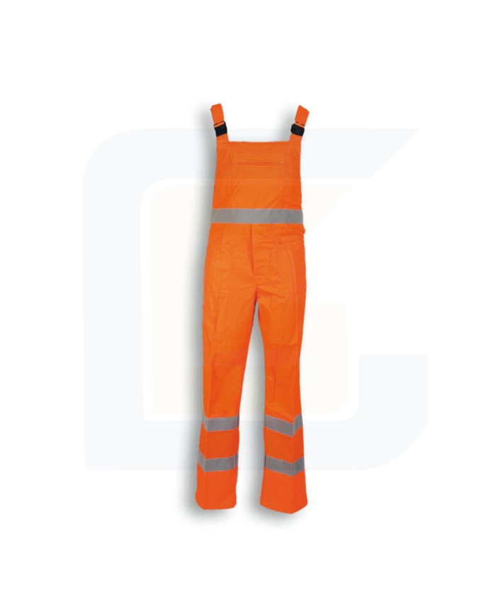 Pantalone c/pettorina arancio ad alta visibilità